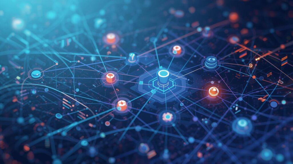 CRM and marketing automation platform workflow illustration