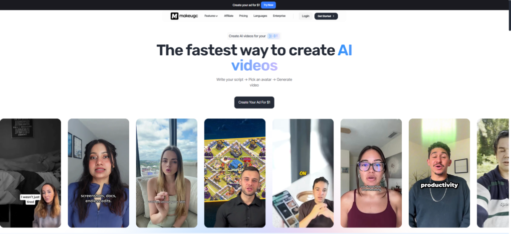 Create your ad for $1